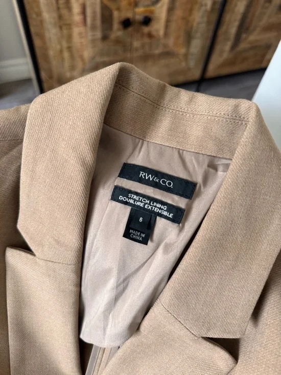 RW&CO. Camel Single-Button Blazer - Picture 2 of 5
